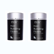 Dexe Hair Building Fiber ไฟเบอร์เพิ่มผมหนา ปิดผมบาง ขนาด 22 กรัม (สีดำ)  2 ชิ้น