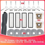For L10s Ultra /SES10 Pro Omni 1S B116B101CNX10+ B101GL Parts Main Side Brush Filter Mop Dust Bag