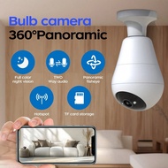2.4G 1080P WIFI Light Bulb Camera, HD Mini 360° PTZ Panoramic Smart Home IP Camera,E27 Indoor Outdoo