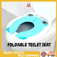[Ready Stock]Foldable Potty Training Toilet Seat Portable For Boys And Girls Toddler/Foldable Tempat