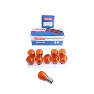 10PCS ORANGE REAR STOP LAMP BULB 1016 12V 21/ 6W 2 LEGS