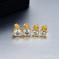 Sampo Round Hemming Earrings s925 Nails Sampo Stone Silver Gold Plated 18k Foreign Trade Female Earr