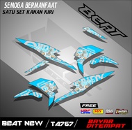 One Piece! Striping stiker Motor Beat Street New 2020-2023 (TA767) stiker Motor sticker Variasi Raci