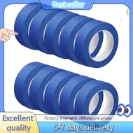 10 Rolls Blue Painters Tape Wall Safe Paint Tape 1.2 Inch X 55 Yards for Wall Painting Decoration Su