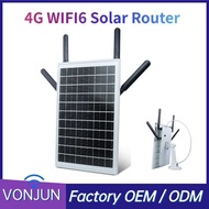 4G Sor WIFI6 Router Solar Card Router Waterproof Outdoor 4g to WiFi Network Cable