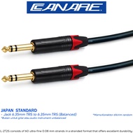 Japan Standard | 6.5mm TRS to 6.5mm TRS Balanced Jack Cable -C1101, (JS, GP, AKAI TRS - AKAI TRS)
