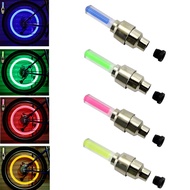 4PCS Bike Neon Light Valve Decoration Light Bicycle Tire LED Light Safety Warning Flash Light Spoke Light Set 4 Colors