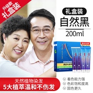 Korean Gold Beauty Hair Dyeing Kit Mens Plant-Based Hair Coloring Gel Long-Lasting Shine Glossy Home