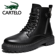 Hot SaLe Cartelo Crocodile Dr. Martens Boots Men's Boots Fashion High-Top Boots Men's Outdoor Wear-Resistant Casual Shoe