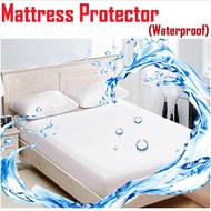 [ MATTRESS PROTECTOR ]  Bamboo Fiber Waterproof Mattress Sheet Protect Pet Single Queen King Super Single Size Bed