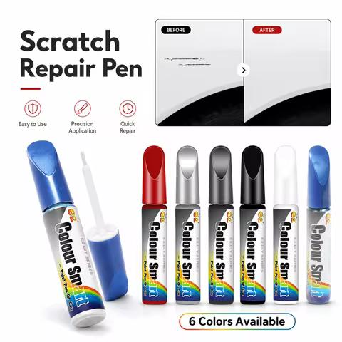 Car Scratch Repair Pen Universal Touch Up Paint Marker Precision Tip for White Black Silver Grey Red