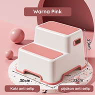 Bangku Pijakan Kaki Anak Tingkat Kursi Duduk Kaki Tangga Toilet Kursi Step Stool Bayi HSB816