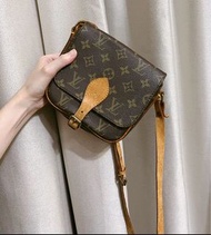 Louis Vuitton 正品 迷你老花斜背包 LV M51254 古董包 Vintage 復古 側背包 肩背包 日本