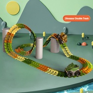 [ Next Day Delivery ] Gift Boxes Vehicle Racing Track Set for Children Dinosaur Cars