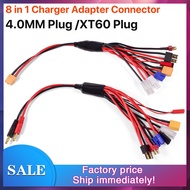 8 In 1 Charger 4.0mm Banana Adapter Connector T Tamiya Futaba XT60 EC3 JST Wire Cable Lipo