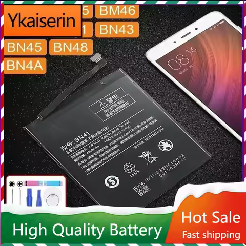 Battery For Xiaomi Redmi Note 2 3 4 4X 5 5A 6 7 Pro Model BM42 BM45 BM46 BN31 BN41 BN43 BN45 BN48 BN
