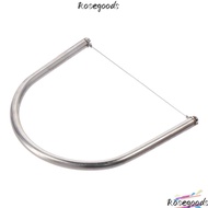 ROSEGOOD Mud Cutter, Stainless Steel Tools Mini Cut Mud Bow, Clay Slicer Handmade Purple Clay Pot St