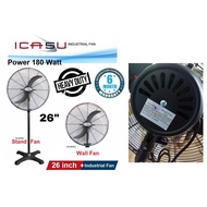 Icasu 26inch (66cm) 180W Heavy Duty Industrial Wall Fan
