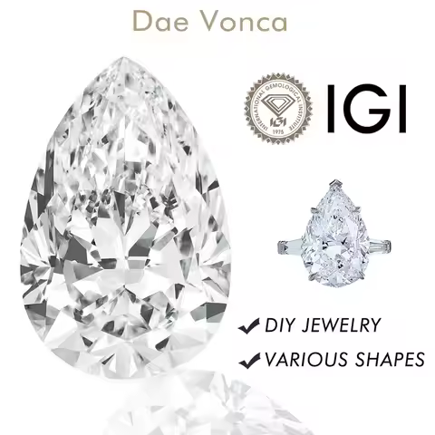 Pear Cut Lab Grown Diamond DE 1.0-6.0ct Loose Diamond VVS-VS IGI Certificate Diamond For Fine Jewelr