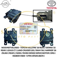 TOYOTA VELLFIRE '16 REAR / SIENNA '15 REAR / LEXUS CT / LAND CRUISER 150 / RAV4 '06 DENSO SERVO MOTO