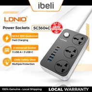 Ldnio SC3604C (NEW) 3 Universal Power Socket 6 USB Anti-Static Power Socket SC3604 QC3.0 18W Qualcom