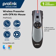 Prolink Wireless Presenter w Red Laser Pointer/ PPT Click  with Air Mouse PWP102G