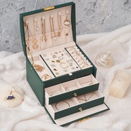 Exquisite Jewelry Three Gold Gold Storage Box with Lock High-value Jewelry Gold Decorations High-end