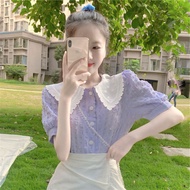 เสื้อลูกไม้คอเหลี่ยมคละแบบ💕เสื้อคอบัว เสื้อลูกไม้สีขาวใส่ออกงานได้ น่ารักมากกกก
