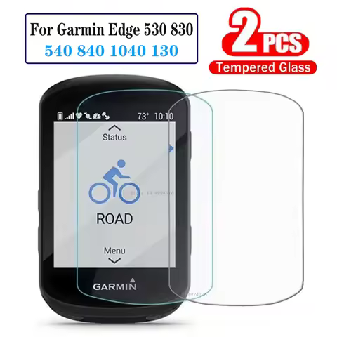Tempered Glass for Garmin Edge 540 840 530 830 1040 130 2 Pcs Screen Protector Bicycle GPS Stopwatch
