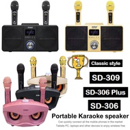 Wireless Bluetooth Speaker Home KTV Karaoke Speaker With 2 Microphone SDRD SD-306 PLUS &amp; SD-306 &amp; SD-309 Y1 High Sound