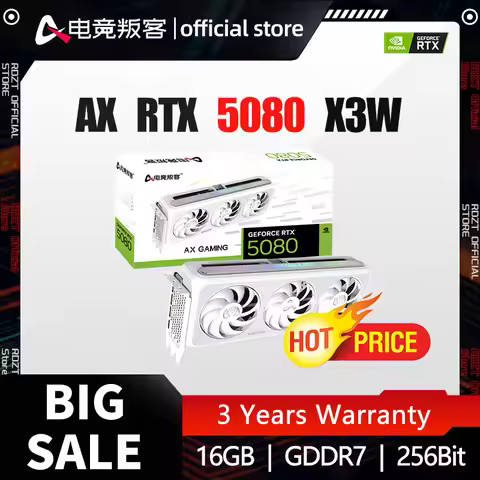 AX-Power GEFORCE RTX 5080 Graphic Card 256bit 16GB X3W GDDR7 RTX5080 Gaming GPU New видеокарта 16 ГБ