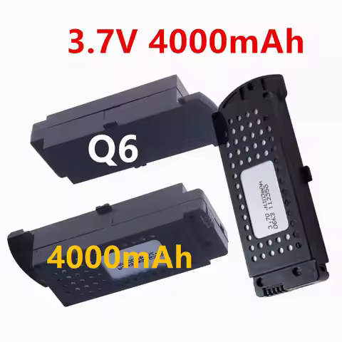 Rechargeable Q6 Drone Battery, 3.7V 4000mAh for Q6 S6 G6 T6 K5 8K RC Quadcopter, VS 3.7V 1800MAH Lip