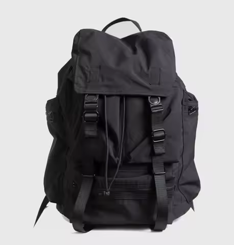 goth backpack unisex Drawstring bag Black knight bag high-capacity backpack Multiple pockets string 