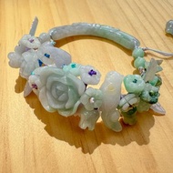 手工翡翠手鐲 — 介於紫與綠之間