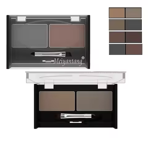 Professional Brand Eyeshadow Makeup 2 Color Waterproof Eyebrow Powder Eye Shadow Eye Brow Palette + 