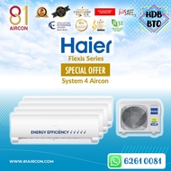 𝐇𝐚𝐢𝐞𝐫 System 4 R32 Aircon【5 Ticks】81 Aircon