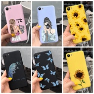 Vivo Y71 Y71i Y71A Beautiful Girl Sunflower Pattern Phone Casing VivoY71 Y 71 71i 1724 1801 1801i Candy Color Soft Silicone Case