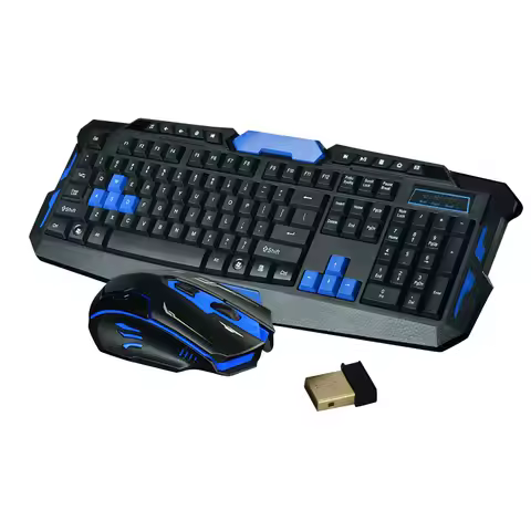 Wireless 2.4Ghz Gaming Keyboard + Mouse Combo Waterproof Optical Multimedia USB Mechanical Set Gamer