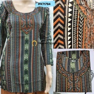 @@[Size XS(36) to S(38)] Long Sleeve Crepe Short Kurti - Top only
