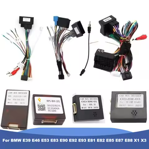 For BMW E39 E46 E53 E83 E90 E92 E93 E81 E82 E85 E87 E88 X1 X3 16 PIN Wiring Harness Power Cable Car