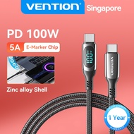 Vention 100W Usb C Cable Fast Charging Quick Charge Type C to USB C Cable 5A QC 4.0 Data Cable