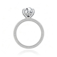 S925 Sterling Silver Zanta Wedding Ring 4.5ct Oval 18k Gold Moissan Ring