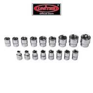 【UNITED】1/2" White Socket (8mm - 32mm; 6 Point)