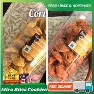 ‼️HALAL PRODUCT‼️ BISKUT CORNFLAKES ORI &🍓 HOMEMADE FRESH BAKE by Mira Bites Cookies 🍪 Biskut Raya R