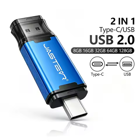 Top Quality USB Flash Drives 128GB 64GB Pen Drive Real Capacity Pendrive 8GB Type-c 2 IN 1 Memoria U