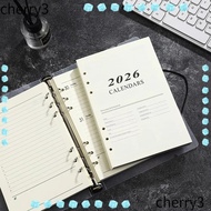 CHERRY A5 Notebook, Daily Planner Refill Page Binder Inner Page,  Loose Leaf Perforated Sheets Agend