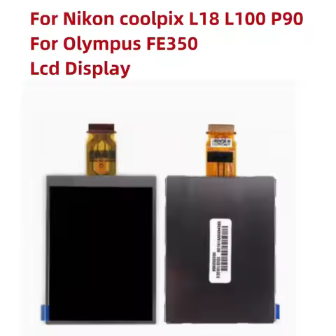 Alideao-New LCD Display Screen For Nikon coolpix L18 L100 P90 For Olympus FE350 Digital camera With 