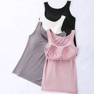 New Summer Padded Bra Vest Women's Tops Women's Camisole Built-in Bra Gym