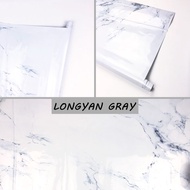 wallpaper marble meja lemari dapur 60x100cm dapur - longyang gray