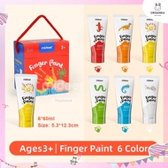 Mideer Finger Paint 6 Colors สีเพ้นท์ศิลปะจากฝ่ามือสำหรับเด็ก ปลอดสารพิษ รุ่น 6 สี